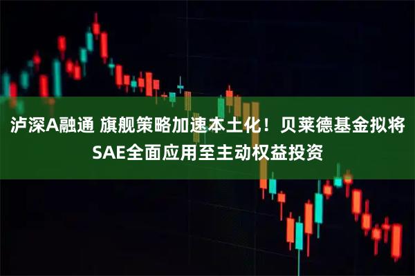 泸深A融通 旗舰策略加速本土化！贝莱德基金拟将SAE全面应用至主动权益投资